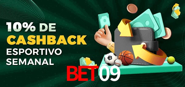 10% de bônus de cashback na Bet09